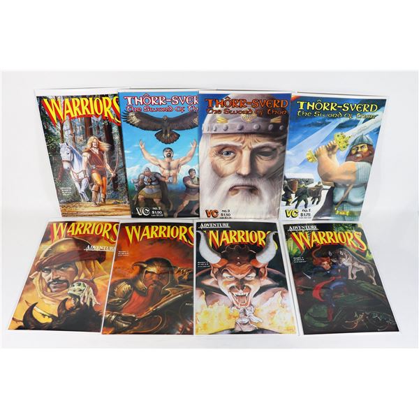 X8 COMICS INCLUDES THORR-SVERD, ADVENTURE WARRIORS