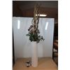 Image 1 : VASE 24" AVEC FLEURS ARTIFICIELLES