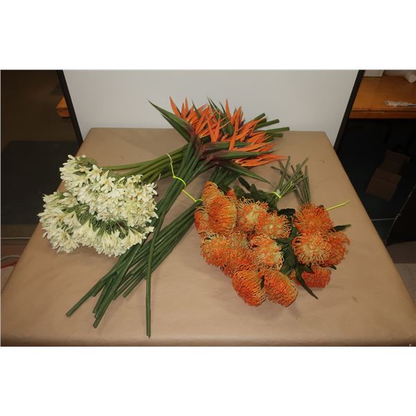 LOT DE FLEURS ARTIFICIELLES