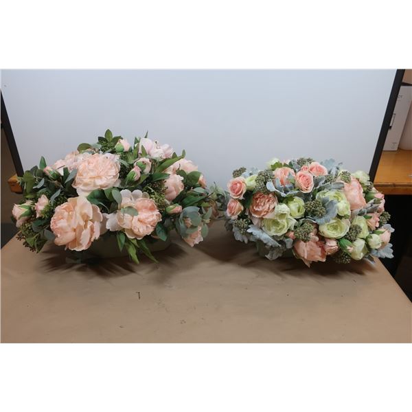 LOT DE 2 ENS DE FLEURS ARTICIELLES