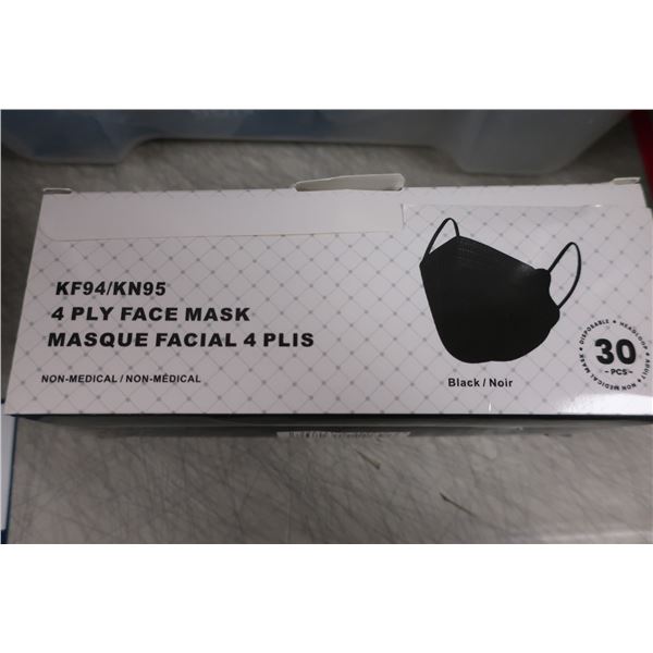 LOT DE 20btes DE 30pcs MASQUES KN95 4PLIS NOIR