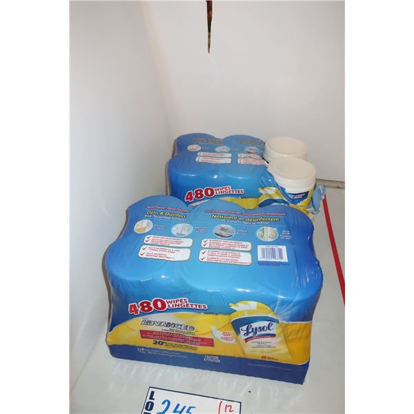 LOT: 12mcx DE 80 LINGUETTES DÉSINFECTANTES LYSOL