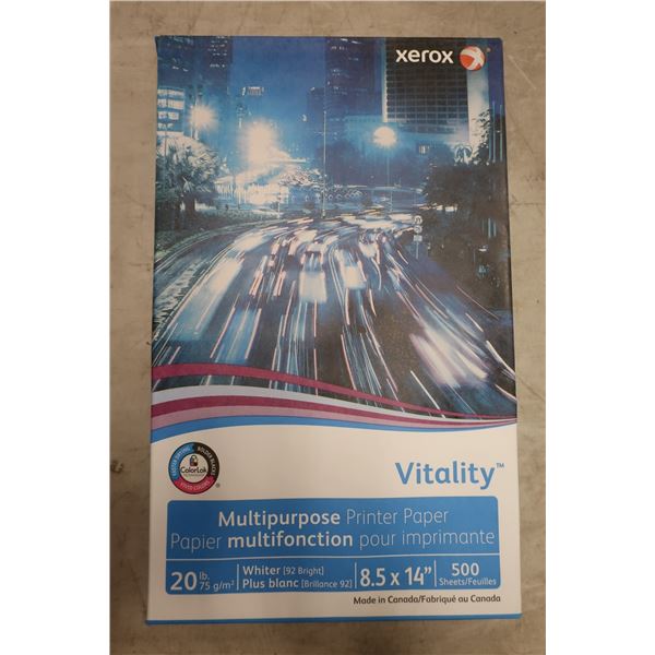 PKG DE 500 FEUILLES DE PAPIER 8-1/2"x14" -BLANC