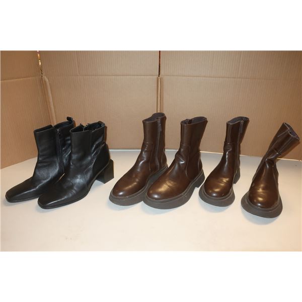 LOT DE 3 BOTTES ASST DE FEMMES -TAILLES ASST