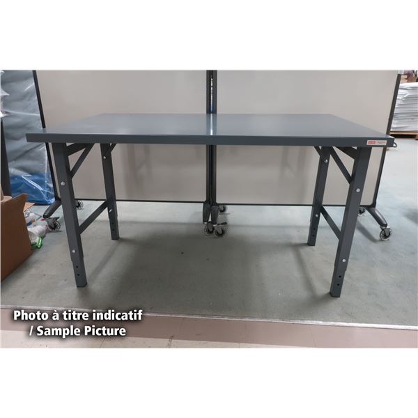 TABLE DE TRAVAIL -MÉTAL 60"x36"x35" NEUVE DANS BTE, ULINE #H-560TT