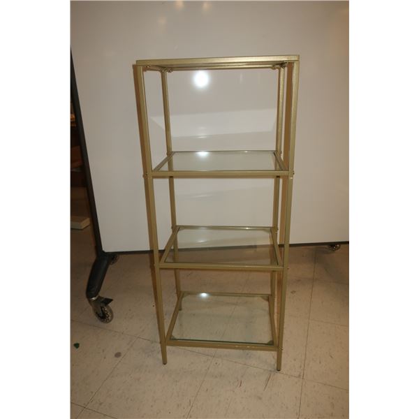 ÉTAGÈRE EN MÉTAL VITRÉE  16 x24x38  MÉTAL VITRÉE,  40 x14 x32 