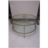 Image 1 : TABLE À CAFÉ RONDE VITRÉE 36"d.x17"