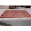 Image 2 : TAPIS DE SOIE COUL. SAUMON 8'x12', TACHES D’EAU -BESOINS DE NETTOYAGE