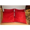 Image 1 : LOT DE 4 COUSSINS ROUGE