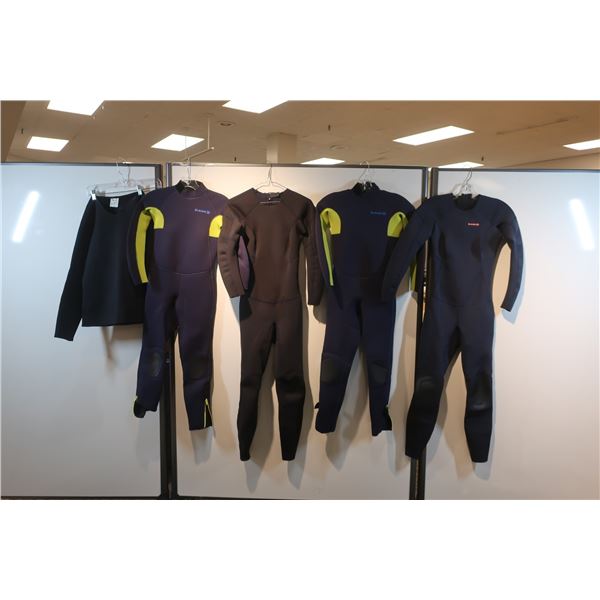 LOT DE 5 WETSUITS