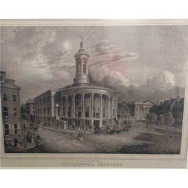 BOURSE DES MARCHANDS. PHILADELPHIA PAR JOHN T. BOWEN 1801 - 1856