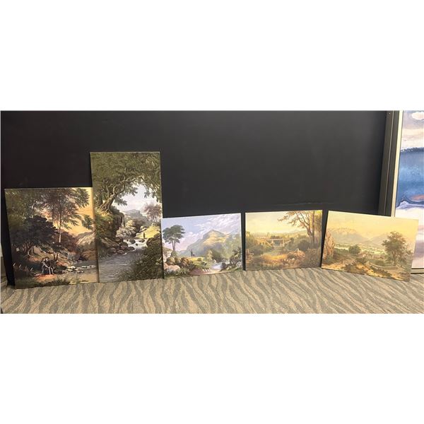 LOT DE 5 PAYSAGES (ESTAMPES)