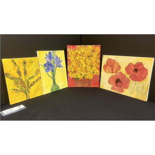 LOT DE 4 OEUVRES D'ART MURALES ASSORT.