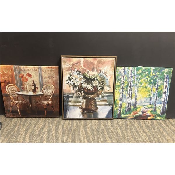 LOT DE 3 TABLEAUX ASSORT.