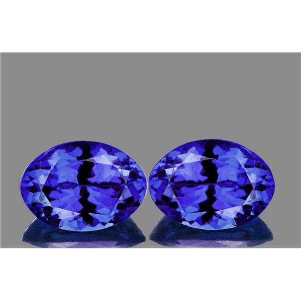 Natural Purple Blue Tanzanite Pair [Flawless-VVS]