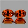 Image 1 : Natural Mandarin Orange Spessartite Garnet Pair {VVS}