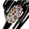 Image 3 : Natural Amethyst  Peridot Sapphire Ring