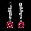 Image 1 : Natural Pigeon Blood Red Ruby Earrings