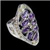 Image 3 : Natural Amethyst & Sapphire Ring