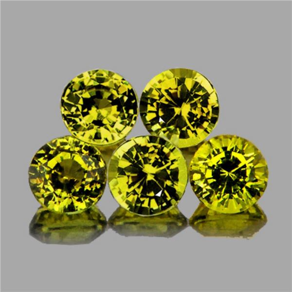 Natural Vivid Yellow Mali Garnet 5 Pcs{Flawless-VVS}