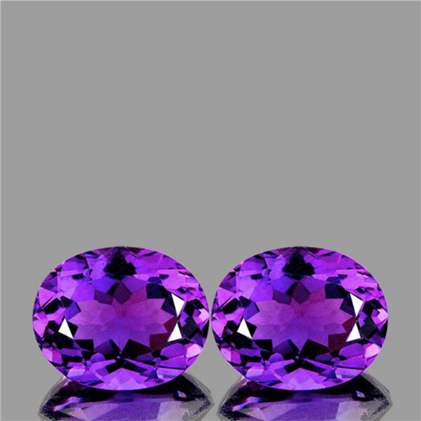 Lab Created Purple Amethyst Pair 20.21 Carats VVS