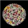 Image 1 : Natural Fancy Color Sapphire & Garnet Ring
