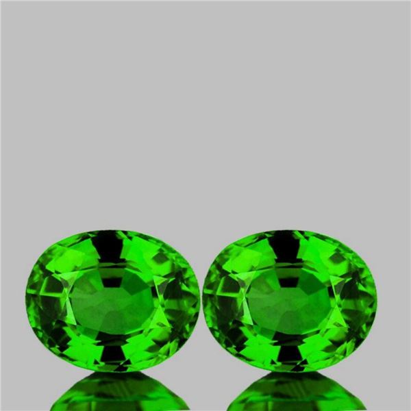 Natural  Chrome Green Tsavorite Garnet Pair -FL