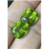 Image 2 : Natural Cushion Green Peridot Pair 17.56 Ct {VVS}