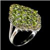 Image 2 : Natural Unheated  Peridot Sapphire Ring