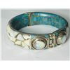 Image 1 : Natural Tibet Hand Made Turquoise & Sea Shell Bangle