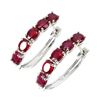 Image 2 : Natural Pigeon Blood Red Ruby Earrings