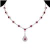 Image 1 : Natural Pigeon Blood Red Ruby Necklace