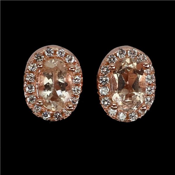 Natural Pink Morganite Earrings