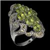 Image 2 : Natural Peridot Sapphire Ring