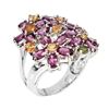 Image 2 : Natural Rhodolite Garnet & Sapphire Ring