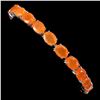 Image 2 : Natural Ethopian Orange Opal Bracelet