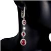 Image 1 : Natural Pigeon Blood  Red Ruby Earrings