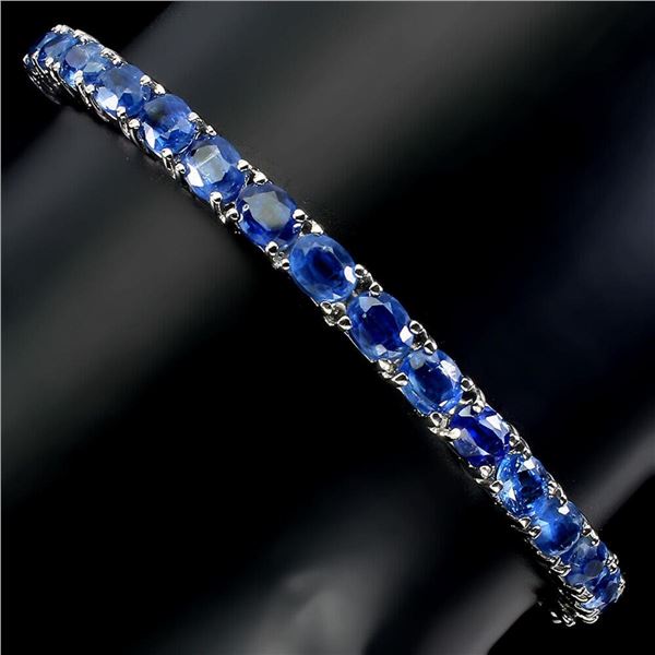 Natural Cornflower Blue Blue Kyanite Bangle