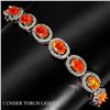 Image 1 : Natural  Oval Orange Opal Bracelet