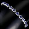 Image 2 : Natural Cornflower Blue Blue Sapphire  Bracelet