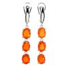 Image 1 : Natural Ethiopian Orange Fire Opal Earrings