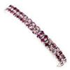 Image 1 : Natural 4x3mm Pink Raspberry Rhodolite Garnet Bracelet