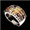 Image 1 : Natural Fancy Color Sapphire & Ruby  Ring