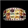 Image 2 : Natural Fancy Color Sapphire & Ruby  Ring