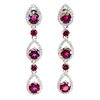 Image 2 : Natural African Rhodolite Garnet  Earrings