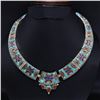 Image 1 : Tibet Natural Stone Tribal Queen Royal Necklace