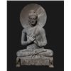 Image 1 : Rare Grey Schist Figure of Seated Buddha, Gandhara