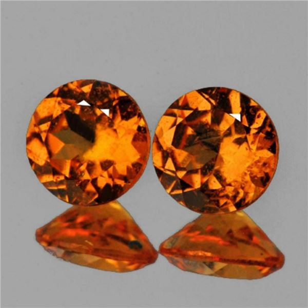 Natural Mandarin Orange Spessartite Garnet Pair