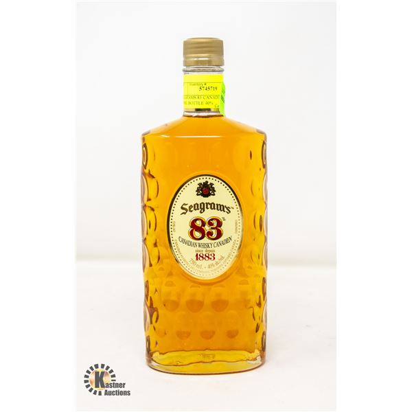 SEAGRAMS 83 CANADIAN WHISKY 750ML BOTTLE 40%