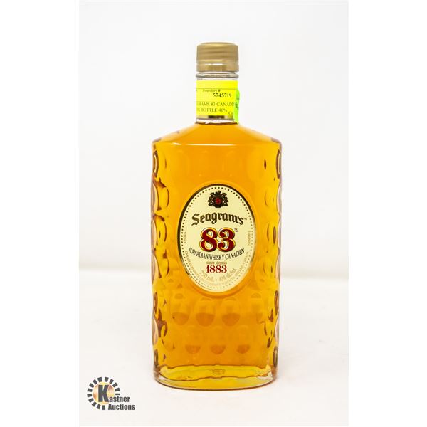 SEAGRAMS 83 CANADIAN WHISKY 750ML BOTTLE 40%